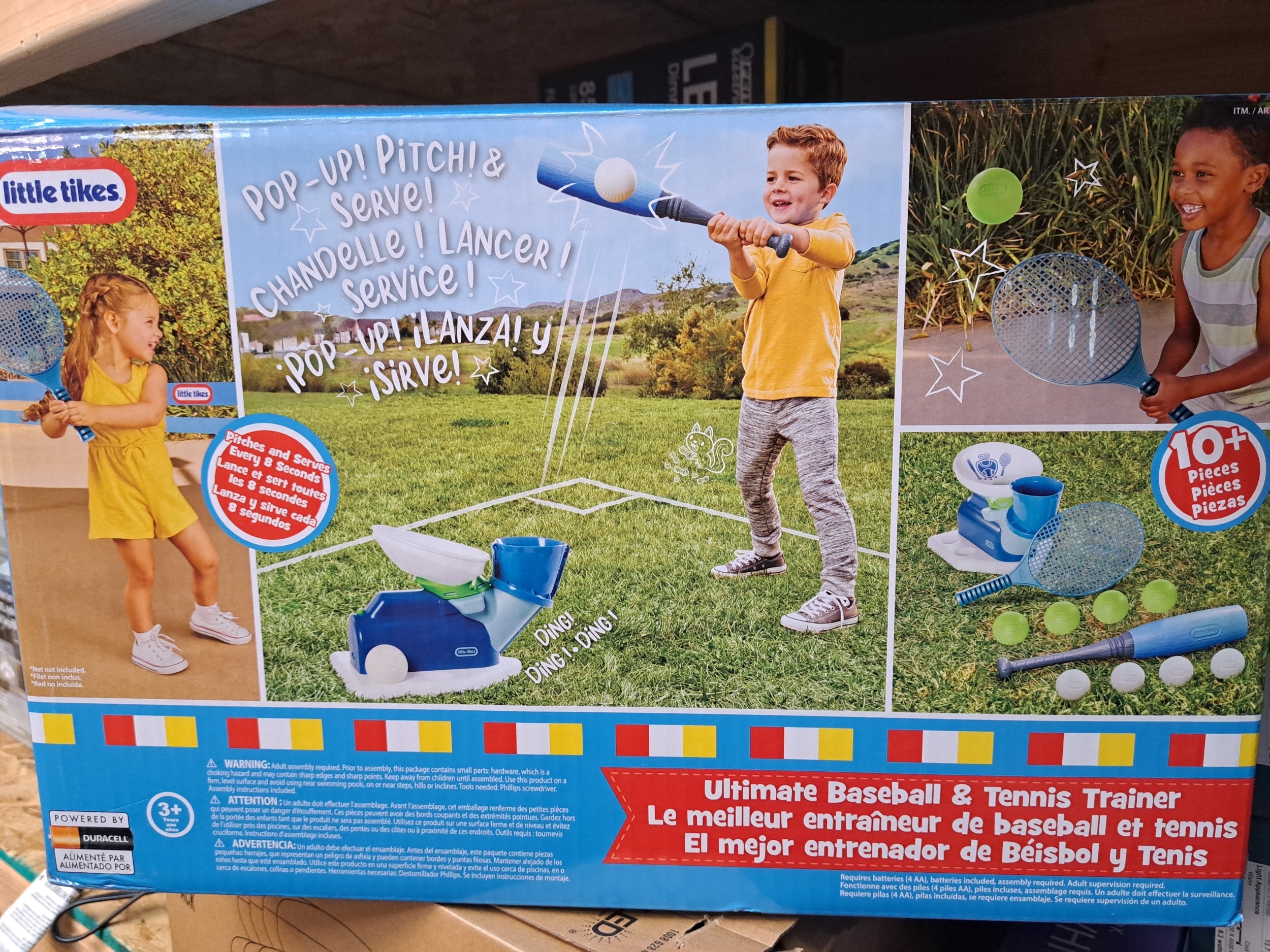 2-in-1 Pop 'N Pitch Trainer, Outdoor Sports Experience, Boys and Girls Ages 3+