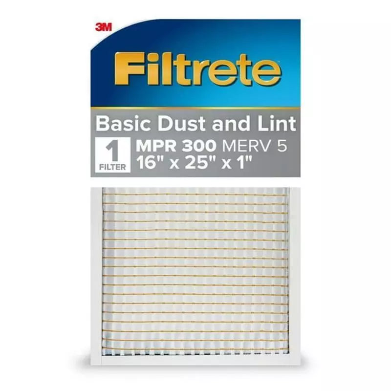 16x25x1 Air Filter MPR 300 MERV 5 Dust